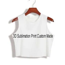 Criar seus próprios projetos de sublimação 3D Creat Made Your Own Sublimation Print Milk Silk Crop Tops 220704