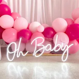 Пользовательский неоновый знак OH Baby Led Light Wall Decor для вечеринки свадебного магазина окна ресторан Ресторан день рождения творческий украшение 220615