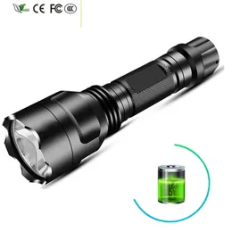 New XHP50LED Flashlight Tractical Trach Torch 5 Srockproof Hard Defense C8 Hunting Aluminium Black T6 3800 15W Camping Flashlight