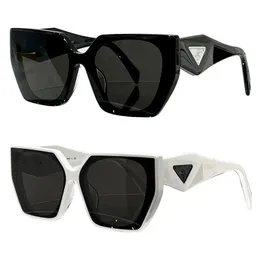 Designer Clássico Símbolo Mens Óculos de Sol SPR82WS Moda Luxo Mulheres Lazer Férias Lentes de Proteção UV Preto Branco Óculos de Sol com Original