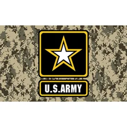 3x5ft Flag Camo United States Army Star Military USAカモフラージュバナーペナント