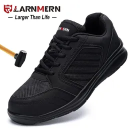 Larnmm Safety Shoes Sapatos de trabalho aço de aço confortável