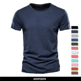 Kalite 100 Pamuklu Erkek Tişört Moda Kesme Tasarım İnce Uygun Soild S tişörtleri Tees Brasil Kısa Kollu Tişört 220712
