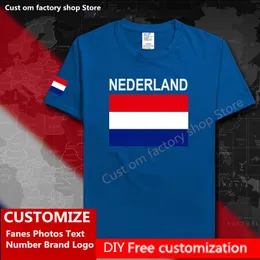 Nederland T Shirt مخصص Jersey Fans DIY رقم اسم العلامة التجارية Tshirt High Street Fashion Hip Hop Loose Casual T Shirt 220616