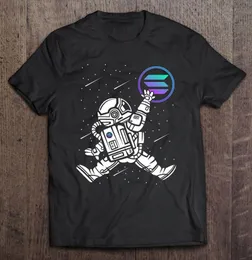 Męskie koszulki astronauta Solana moneta Crypto Token kryptowaluta portfel obszerna koszulka Manga odzież koszule dla mężczyzn Anime T Shirt