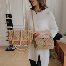 Bag women's bag 2021 new fashion simple one shoulder small square leisure foreign style Canvas Messenger Purses_FHSW