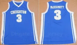 Creighton Bluejays College 3 Doug McDermott Jerseys University Basketball Team Color Blue Embroidery And Sewing Logo Breathable Pure Cotton Top Quality On Sale