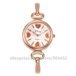 Нарученные часы 100 шт./Лот 359 Браслетные часы Сердца Женская Оптовая мода Тонкие пояса Студенческие запястья для женщин.