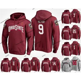 A3740 Erkek Ohio State Buckeyes Koleji Takımı Hoodie Jersey 9 Binjimen Victor 7 Dwayne Haskins 2 J.K. Dobbins 14 K.J. Hill J.T. Barrett Mike Weber