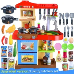 1 Set Red/Pink Colour 37 Pcs About 72 Cm Height Pretend Play Kitchen Toy Gift For Children Simulation Intelligence Toy D29 LJ201211