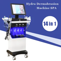 Venda imperdível Hydro Peel 14 em 1 Microdermoabrasão multifuncional Auqa Água Limpeza profunda RF Face Lift Cuidados com a pele Máquina de spa facial Aperto Equipamento de salão de beleza