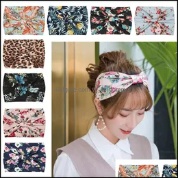 Stirnbänder Haarschmuck Band Vintage Floral Turban Stirnband Laufen Sport Yoga Elastisches Haarband Boho Headwraps Für Frauen G Dhdhr