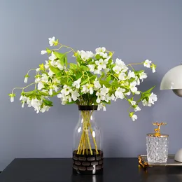 Simulation Morning Glory Flower Home Decor Fake Plant Branch Office Table Display Silk Flower Bouquet Wedding Supplies