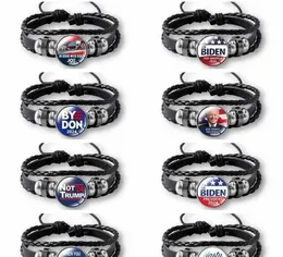 Biden 2024 Presidential Election Bracelet Fashion DIY Braided Adjustable Boys Girls USA Joe Biden Bracelets Trump Letters Printed Wristband Accessories PRO232