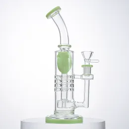 Torus Fajki Grube Szklane Bongs Ratchet Perc Odwrócone Prysznic Olej Dab Rigs Barrel PerColator Water Pipes 14mm Unikalny Bong z miską YQ02