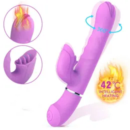 NXY Vibrators 7 velocidade dupla vibrao g-ponto vibradores brinquedos sexuais para mulher recarregvel clitris coelho lngua lambendo 0406