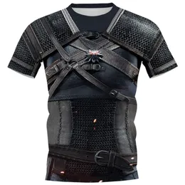 CLOOCL Men T-shirt Viking Tattoo Armor 3D Pattern Printed Women Shirt Unisex Short Sleeve Harajuku Casual Streetwear Tops 220504