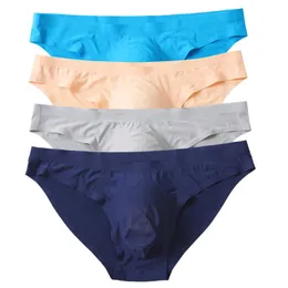 Kalesony 4 sztuk/partia męskie bezszwowe bielizna majtki męskie niskiej talii Cueca Masculina Slip Homme majtki bielizna gejowska kalesony