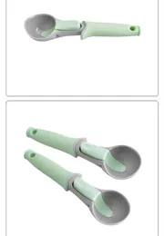 Spoons de fábrica de talheres 8 polegadas Plástico TPR Sorvete Scoop Nonstick Anti-Livre Icecream Scooper Cozinha Ferramenta para Gelatos, Iogurte Frozen, Frutas, Sundaes