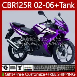 Honda CBR-125 CBR 125 R CC 02-06 Bodywork 124NO.124 CBR 125R 2002 2002 2003 2004 05 06 CBR125RRダークパープルCBR-125R 02 03 2005 2006ボディ+タンク