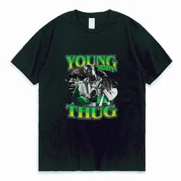 남성 T 셔츠 Young Thug 힙합 랩 T 셔츠 남성 여성 의류 여름 대형 그래픽 T 셔츠 거리 하라주쿠 패션 티셔츠 반소매 T