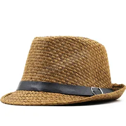 Enkla kvinnor män sommar sol hatt elegant lady strand pappa gentleman panama gangster cap justerad storlek 56-58 cm