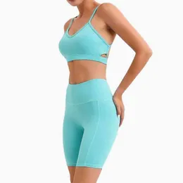 Nxy yoga kläder set naadloze vrouwen träning sportkleding fitness pakken vrouwelijke klleding hobe taille leggings sport topp crop 220523