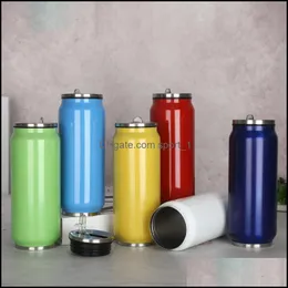 Tumblers Creative Vacuum Insated Water Bottle Fashion rostfritt st￥l DH0O5