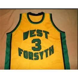 CHEN37 MENINOS RAROS MUNHAS VINTAGEM #3 CHRIS PAUL WEST WEST Forsyth High Scho College Basketball Jersey Size S-5xl ou personalizado qualquer nome ou número Jersey