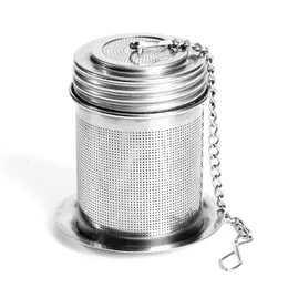 Tea Tools Rostfritt stål Tea Infuser Strainer Leaf Spice Herbal Tekanna Reusable Mesh Filter Kök Tillbehör XBJK2203