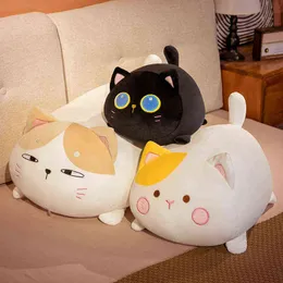 1Pc 355070Cm Lovely Squishy Fatty Cats Plush Cushion Stuffed Soft Cute Animal Kitten Susen Dolls For ldren Girlfriend Gift J220729