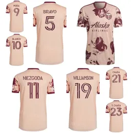 MLS Club Portland Timbers 27 Dairon Asprilla Maglie Calcio 30 Santiago Moreno 11 Jaroslaw Niezgoda 22 PAREDES 23 Yimmi Chara 25 Bill Tuiloma Kit maglia da calcio