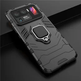 Metal Magnetic Cases with Ring Holder Shockproof Armor TPU Protective Case for Xiaomi Mi 11 Ultra Soft Silicone