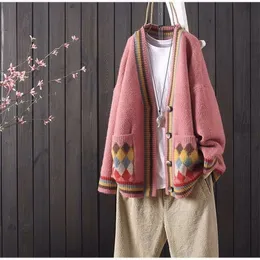 SWEATER SWARIGAN Damskie kurtka luźna koreański styl leniwy wiatr na zewnątrz dzianiny sweter jesienne zimowe kobiety 20121