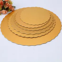 Inne Bakeware 5pcs Płyta ciasta 20-40 cm jednorazowe okrągłe deski Zestaw Cake Board Papier Baza Burek Taca