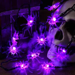 Strings LED Halloween Horrible Spider Style Light 10/20/40LED Luci a stringa alimentate a batteria per decorazioni da cortile per festeLED StringsLED