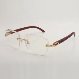 New Design Cut Clear Lens Spectacle Frames 3524028 tiger wood Temples Unisex Size 56-18-140mm Free Express