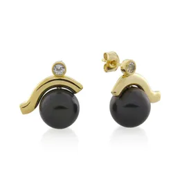 New Summer French Niche Design Stud Black Agate Earrings 925 Silver Needles Simple Fashion All-Match Jewelry Gift Accessories