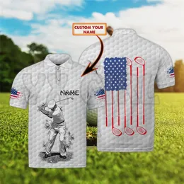 Sommerhemden Damen für Herren Golf Personalisierter Name 3D-gedruckt Kurzarm-T-Shirts Camisas 220712