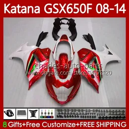 Carrozzeria per SUZUKI KATANA GSXF 650 GSX-650F GSX650F GSXF650 Metallo rosso 2008 2009 2010 2011 12 13 14 120No.99 GSX 650F GSXF-650 08 09 10 11 2012 2013 2014 Carenature OEM