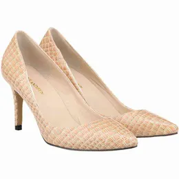 Elbise ayakkabıları yüksek topuklu tasarımcı kadın sandaletleri yeni tüm mevsimler bayanlar çok yönlü nokta stiletto pompalar gelin ayakkabıları 220610