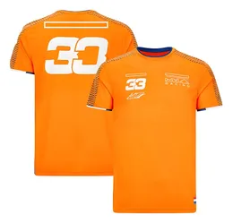 Męskie koszulki F1 T-shirt Formuła 1 Suit wyścigowy T-shirty Summer Motorsport Szybkie suszone topy z krótkim rękawem Modna okrągła szyja