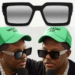 Mens Square Sunglasses Z1580 Black Lens Transparent Temple Mirror Lens Men Luxury Designer Fashion Glasses with Original Box