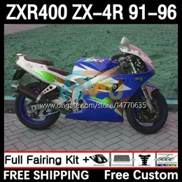 Kit de fadas para Kawasaki Ninja ZX4R 400CC ZXR-400 1991 1992 1993 94 95 96 corpo 12dh.77 zxr 400 cc zx-4r zx 4r Cowling zxr400 91 92 93 1994 1995 1996
