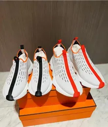 Eclair Knit Low Top Sneakers Bianco Designer Luxury Slip-on Shoe Donne Tecnico Tecnico Sport Sport Moda Scarpa leggera Gomma Suola EU 35-41.Box