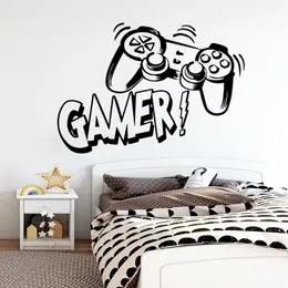 Rozrywka gracza winylowa naklejka na ścianę pokój gier dla dzieci dekoracje malowidła ścienne chłopięce sypialnia wystrój gier plakat 220716