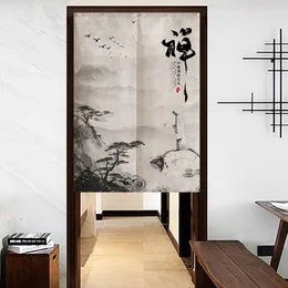 Perde Drapes Çin tarzı mürekkep manzara kapı yatak odası bölme ev asılı zen dekoratif feng shui curtaincurtain