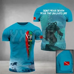 Sommermode Scuba Diving Missouri Flag Don t Fear Death 3D All Over Bedruckte T-Shirts T-Shirts Tops Shirts Unisex T-Shirt 220712