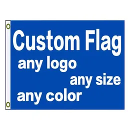 Anpassad 3x5ft Print Flag Banner med din designlogotyp för OEM DIY Direct Flags 90x150cm Fast DHL 1027