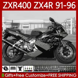 Bodywork Kit For KAWASAKI NINJA ZXR 400 CC ZX4R ZXR400 ZX-4R 91 92 93 94 95 96 138No.180 Body ZX 4R ZXR-400 Grey black 1991 1992 1993 1994 1995 1996 400CC 91-96 OEM Fairing